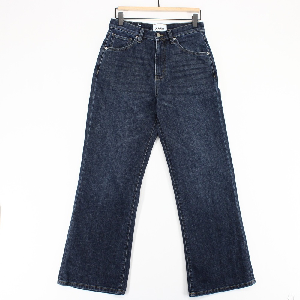 Dark Blue High-Rise Wide-Leg Women’s Jeans